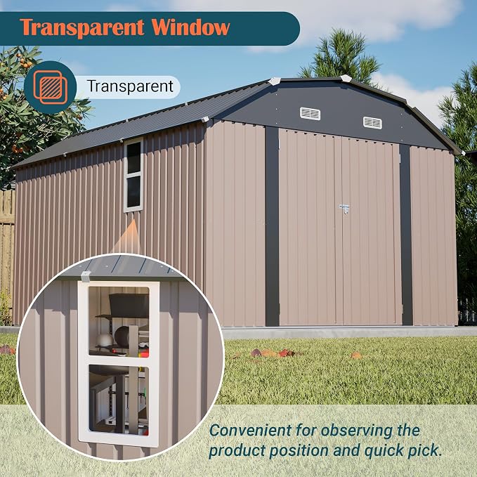 10x12 FT Metal Storage Shed - Image 6