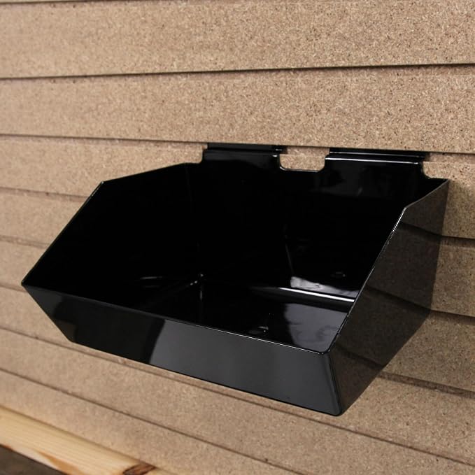 SSWBasics 12 x 5 ½ x 9 ½ inch Black Plastic Dump Bin - Image 5