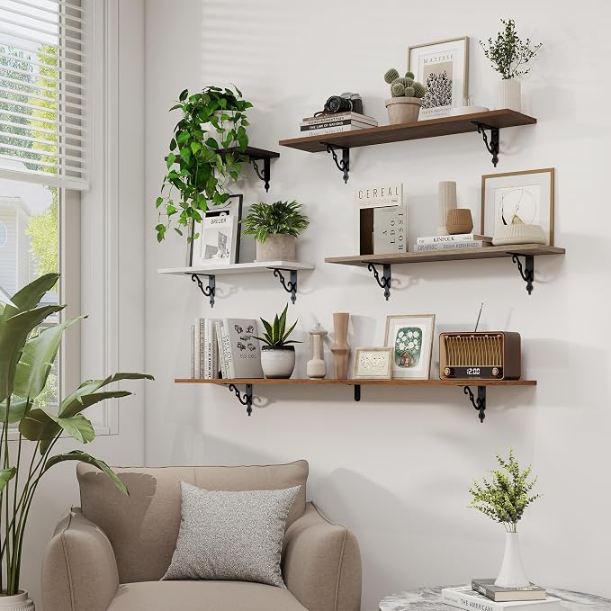 RICHFOCUS Floating Shelves for Wall Decor, 47.3W x 8D Shelves Set of 2 - Image 7
