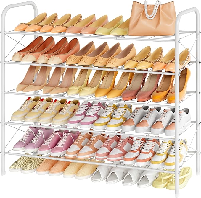 Hoctieon 5 Tier Shoe Rack for Closet, Durable Mesh Style Shoe Rack, Entryway by Hoctieon