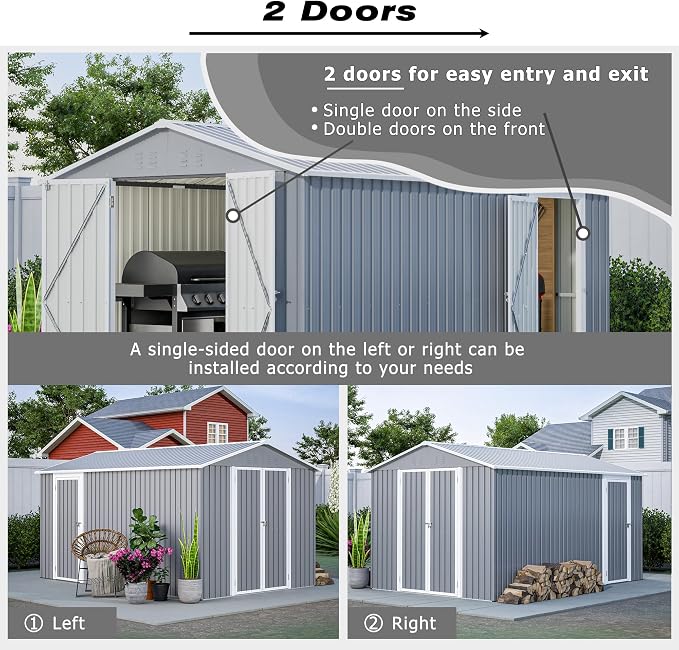 8x12 FT Outdoor Storage Shed - Image 3