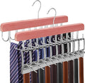 TOPIA HANGER Cedar 2 Pack 2 in 1 Belt Tie Hanger by TOPIAHANGER