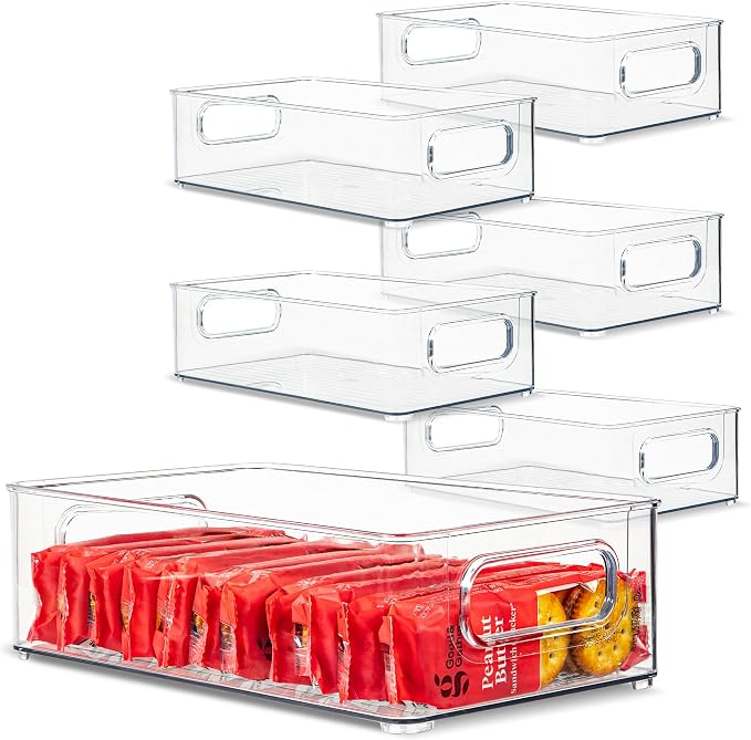 primebox 6 Pack Clear Plastic Organizing Container by primebox