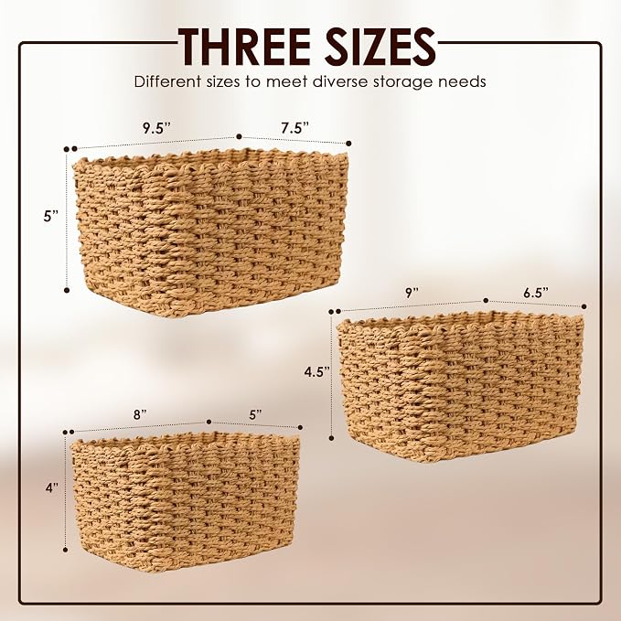 Wicker Storage Baskets For Organizing - Image 2