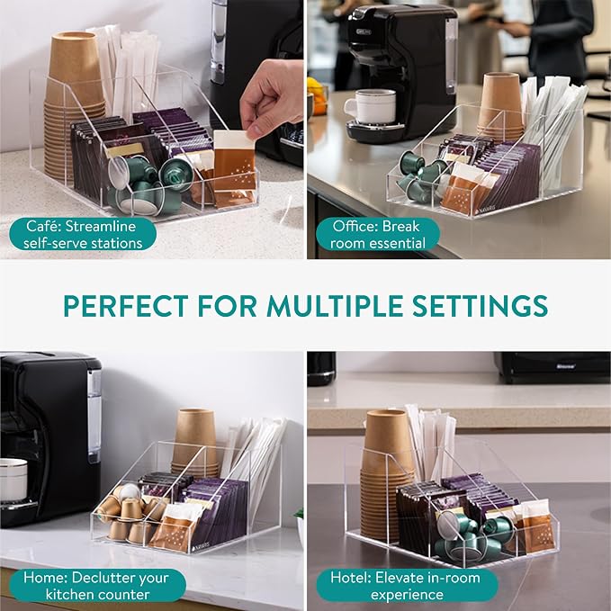 Navaris 4 Compartment Coffee Organiser - Image 6