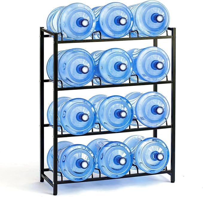 5 Gallon Water Dispenser Jug Holder Heavy Duty Water Cooler Jug Rack and 4 Tier by UMORNING