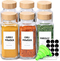 ComSaf 8 oz 6Pcs Glass Spice Jars by ComSaf