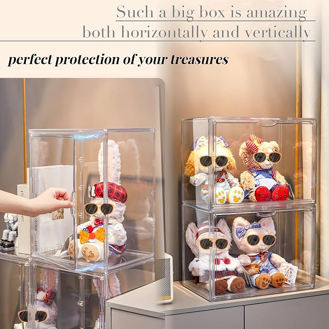 Attelite XXX-Large Clear Display Case Stackable Plastic Storage Bins - Image 6