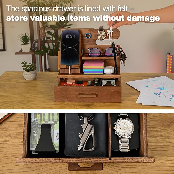 TESLYAR Wood Phone Docking Station - Image 6