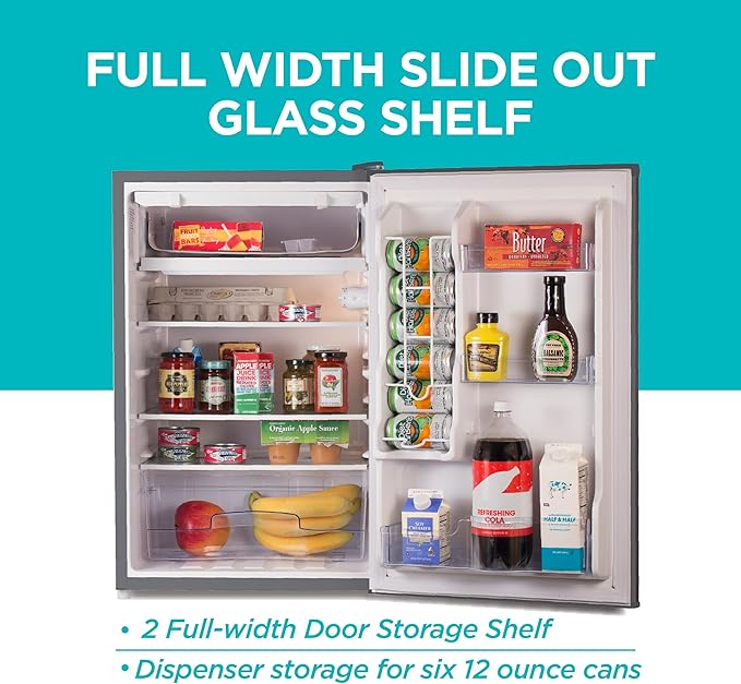BLACK+DECKER 4.3 Cu. Ft. Compact Refrigerator, ENERGY STAR Certified, Single - Image 4