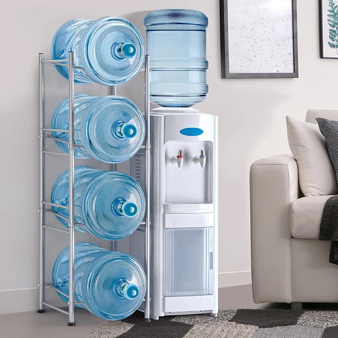 MOOACE 4-Tier Water Jug Rack, 5 Gallon Detachable Water Bottle Holder Organizer - Image 7
