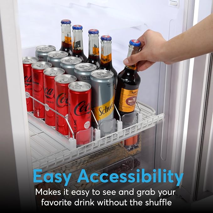 Dwella Drink Organizer for Fridge – 3-Tier Can Dispenser for Fridge, - Image 7