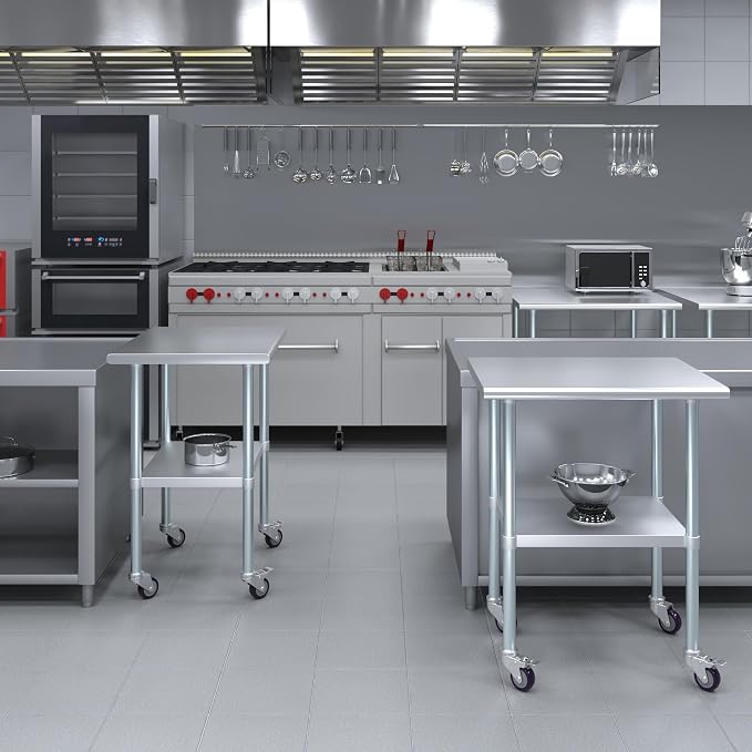 AmGood 30" Long x 24" Deep Stainless Steel Table - Image 5