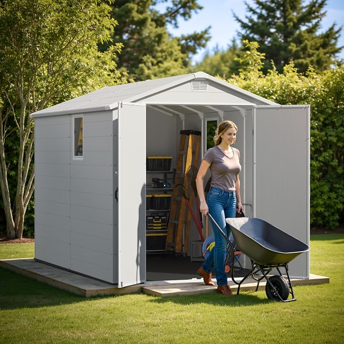 Greesum 6×10FT Plastic Outdoor Storage Shed - Image 3