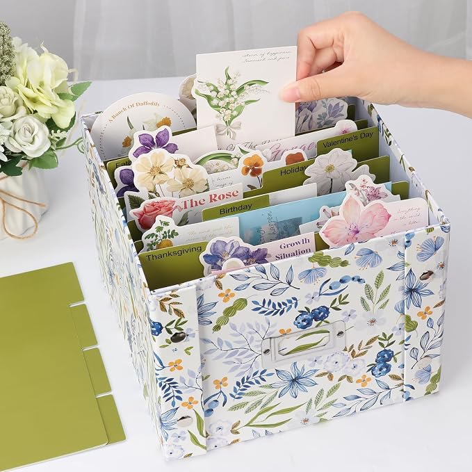 2 Pack Collapsible Greeting Card Storage Box Organizer - Image 4