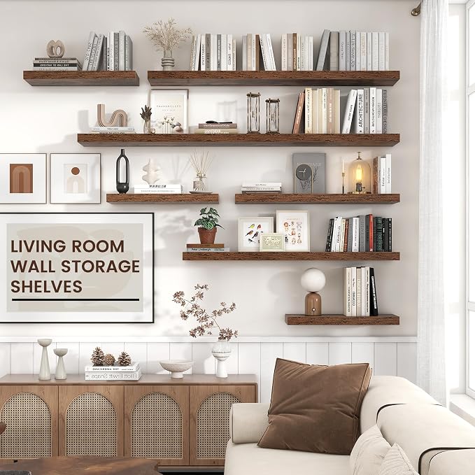 Floating Shelves for Wall, Engineered Wood Wall Shelves - Image 7
