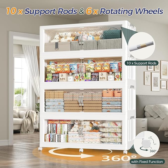 720QT Extra Large Stackable Storage Bins - Image 5