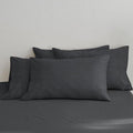 MooMee Bedding Pillowcases Pack of 4 100% Washed Cotton Linen Like Textured by MOOMEE
