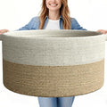 125L Extra Large Blanket Basket, Jumbo Laundry Woven Baskets Decorative Home by GOPAS