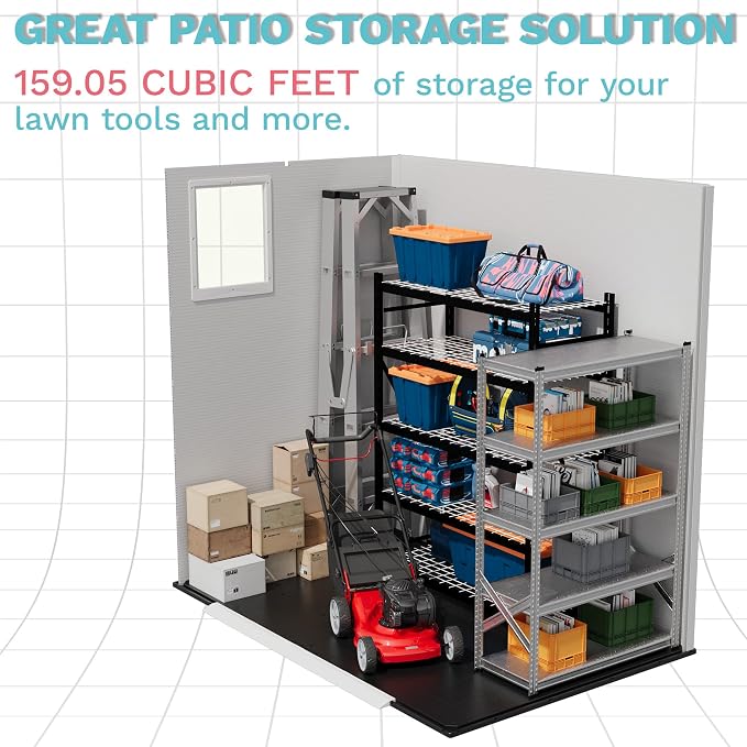 Devoko 6x4 FT Plastic Outdoor Storage Shed - Image 2