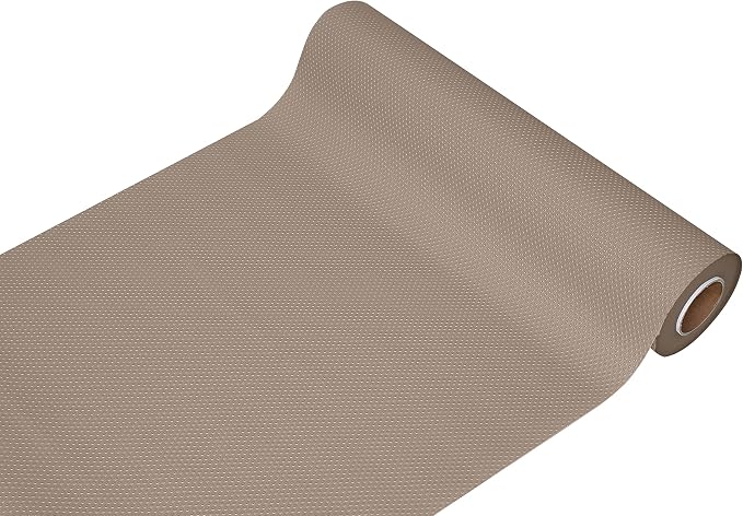 EVALAND Shelf Liners for Kitchen Cabinets Non-Adhesive 17.7" x 33 FT Beige by EVALAND