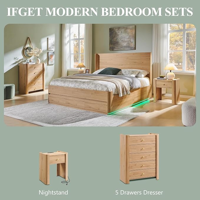 23.6" Tall Modern Nightstand - Image 6