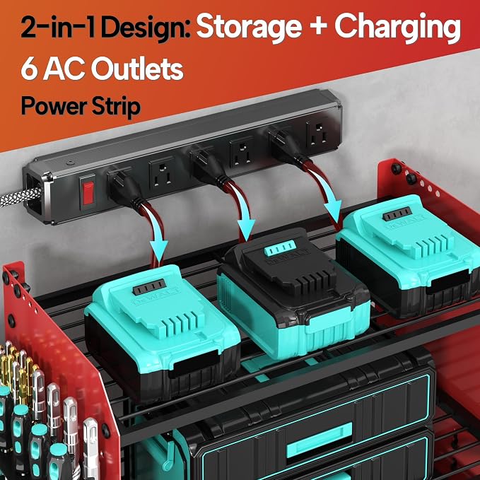 4 Layer Heavy Duty Power Tool Organizer Wall Mount - Image 2