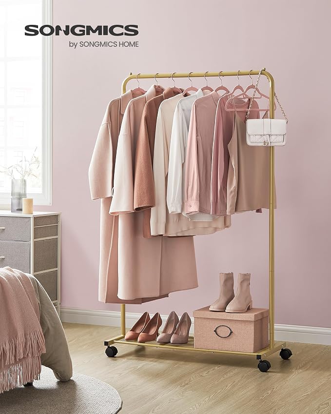 SONGMICS Clothes Rack with Wheels, Clothing Rack - Image 3