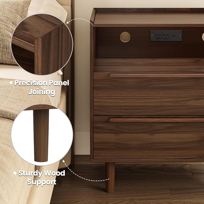 Mid-Century Modern Nightstands Set of 2 - Image 5