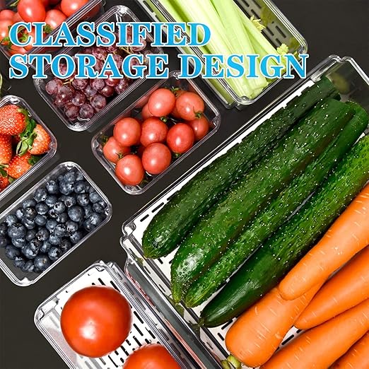 Pomeat 10 Pack Fridge Organizer, Stackable Refrigerator Bins - Image 7