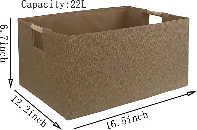 Storage Bin for Shelves Rectangle Closet Baskets Foldable Box - Image 2