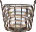 76QT rattan woven basket, withhandle, extra-large storagebasket, suitable by Unknown