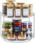 2 Tier Non-Skid Acrylic Lazy Susan Turntable Organizer by MakeLifeBetterEasier