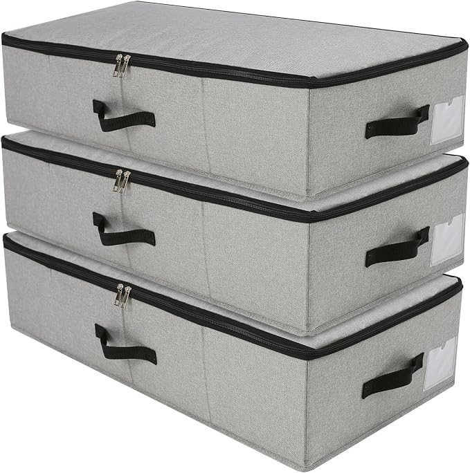 AMJ Under Bed Storage Organizer, Underbed Closet Storage Solution by OrderlyhomeBoundlesslove