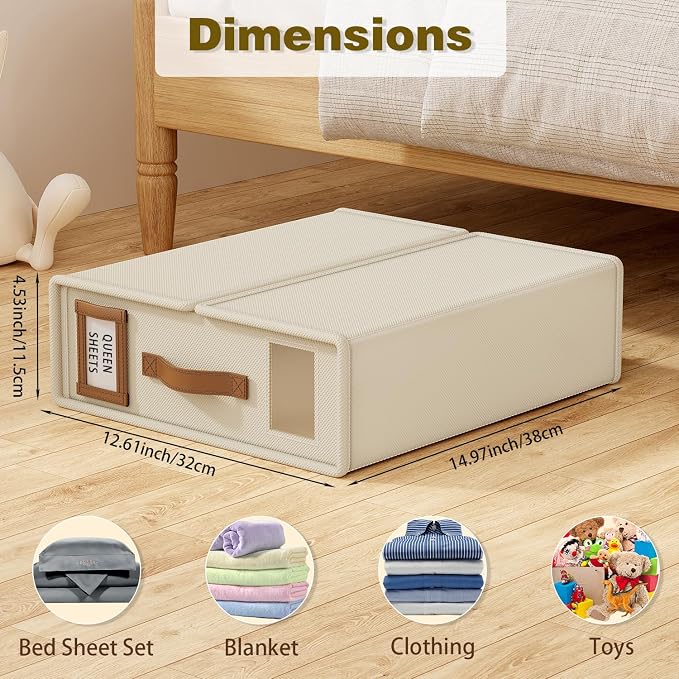 Bed Sheet Organizers and Storage – Foldable Linen Closet Organizers - Image 2
