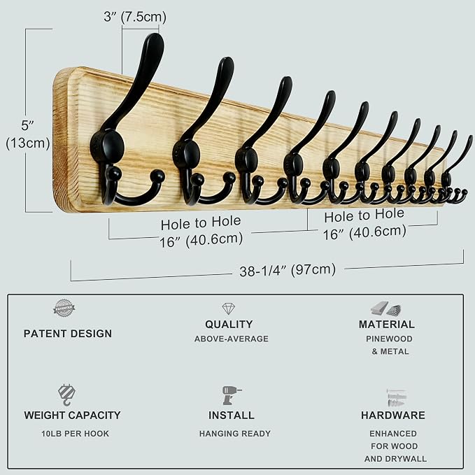Dseap Coat Rack Wall - Image 5