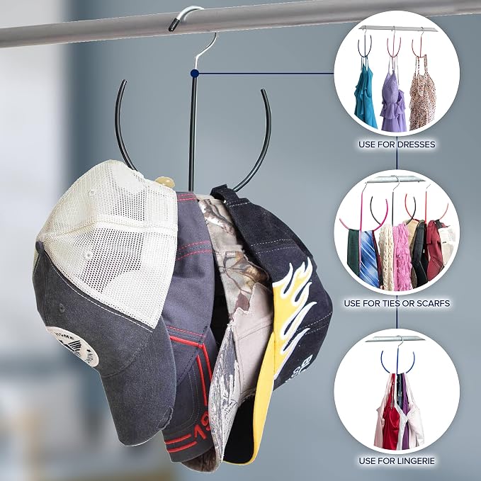 EASYVIEW Belt Scarf Hanger Space Saving Organizer Hanging Multi Purpose Ties - Image 5
