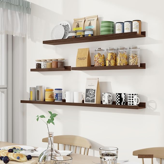 Fun Memories Picture Ledge Shelf, 24 Inch Long Floating Shelves Set of 6 - Image 5