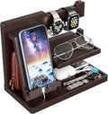 Yirilan Wood Phone Docking Station, Nightstand Organizer by Yirilan