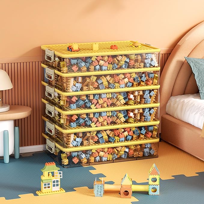 Toys Storage Organizer Bins for Lego, Stackable Toys Organizer, Lego Building - Image 6