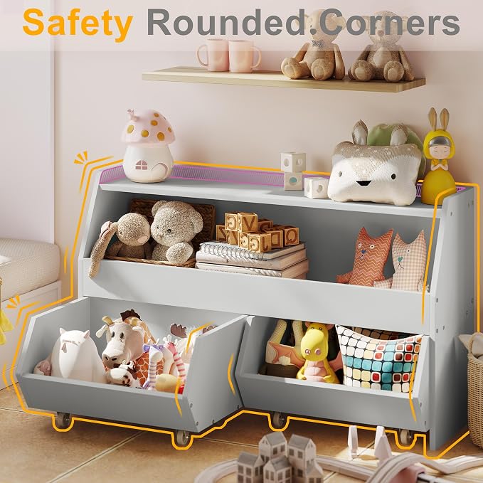 Toy Storage Organizer for Kids, Toy Storage Cabinet - Image 4