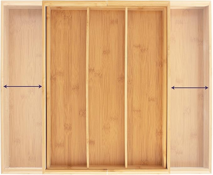 Totally Bamboo Expandable 5-Compartment Drawer Organizer, Expands from 13 to - Image 4