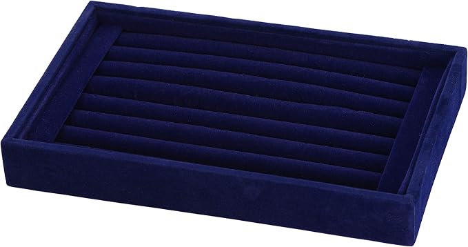 Valyria Velvet 7 Slots Ring Earrings Trays Showcase Display Jewelry Organizer by Valyria