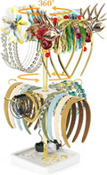 Rotatable Headband Organizer, 2 Tier Head Tie Holder, Hair Hoop Display Stand by ATSKIM