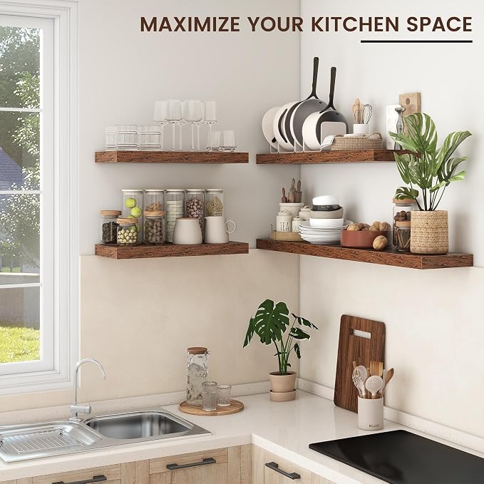 Floating Shelves for Wall, Engineered Wood Wall Shelves - Image 6