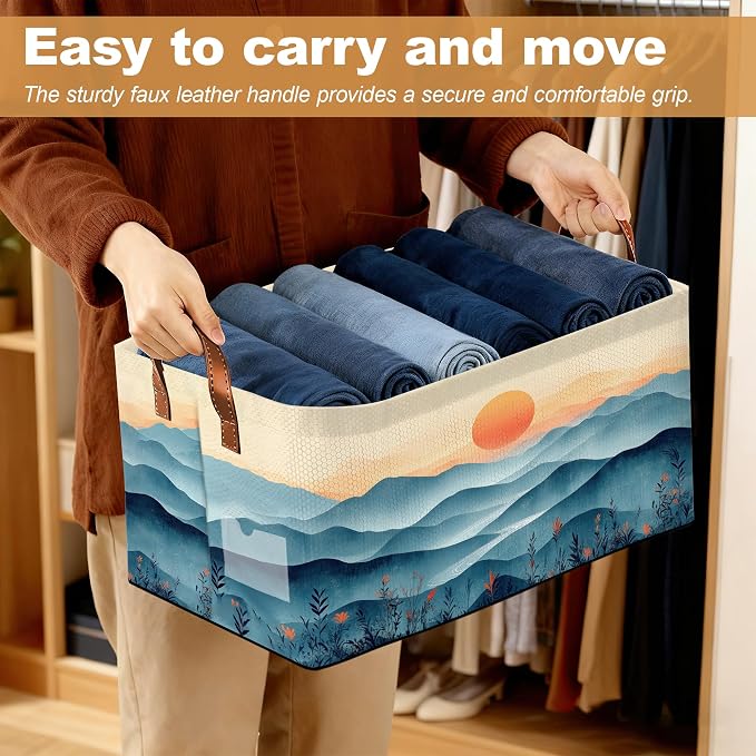 Storage Bin with Handles, Sun Mountains Collapsible Laundry Baskets - Image 6