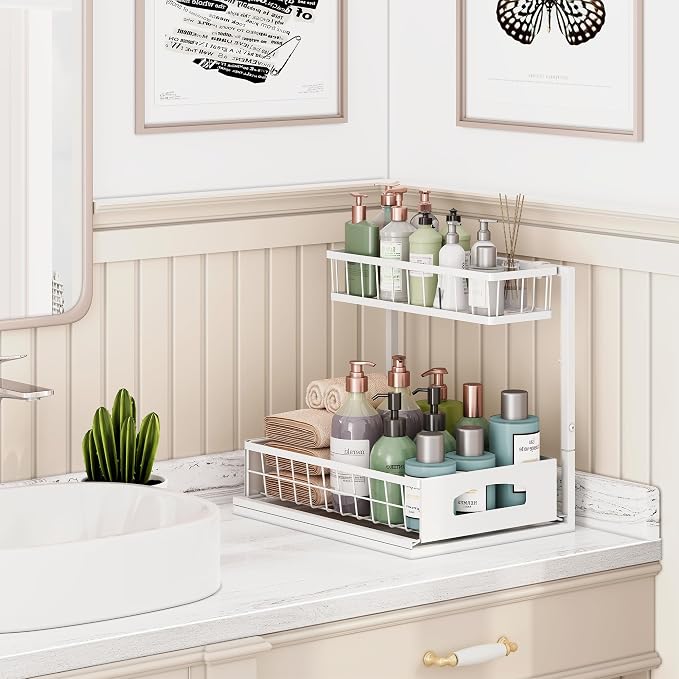 Under Sink Organizer and Storage, Height Adjustable Cabinet Organizer - Image 7