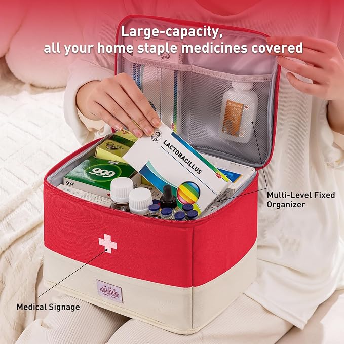 Medication Organizer Storage Bag, Large Capacity Portable Pill Bottle Organizer - Image 2