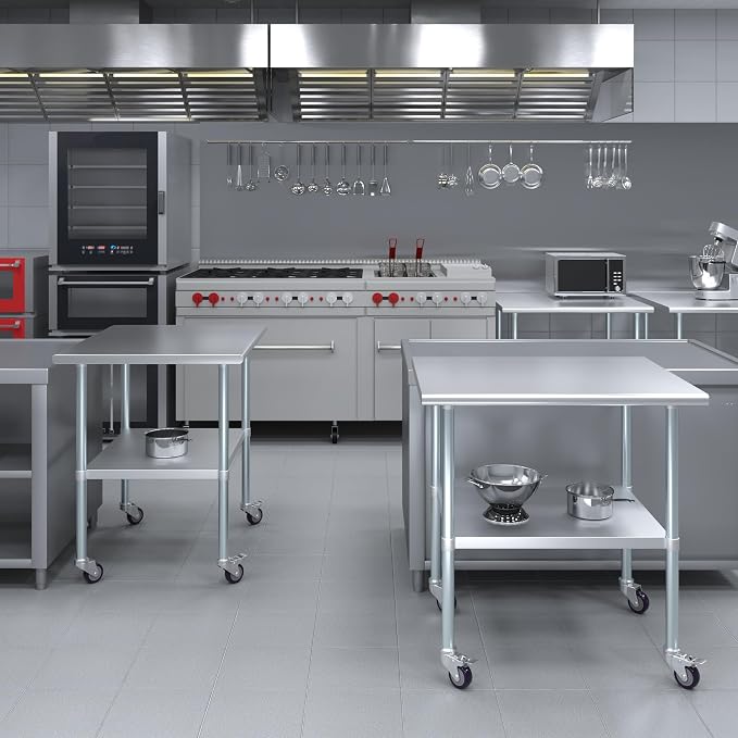 AmGood 30" x 36" Stainless Steel Work Table - Image 5