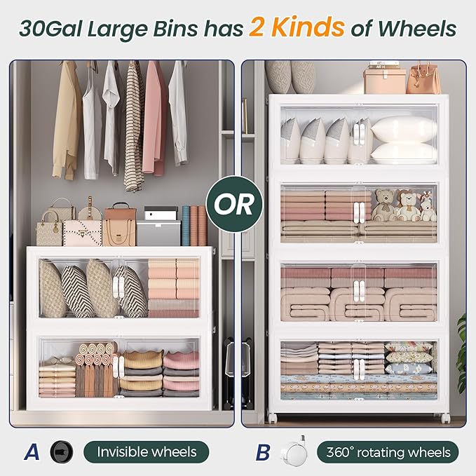 720QT Extra Large Stackable Storage Bins - Image 7